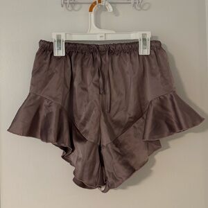 Flared Satin Short Set